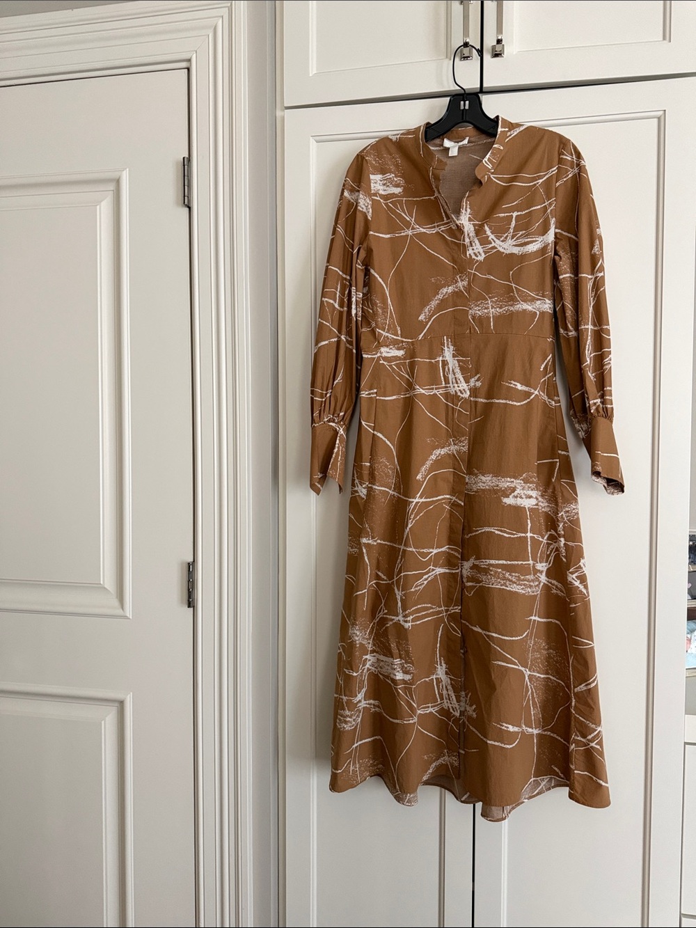 Women’s Brown Printed Midi Dress